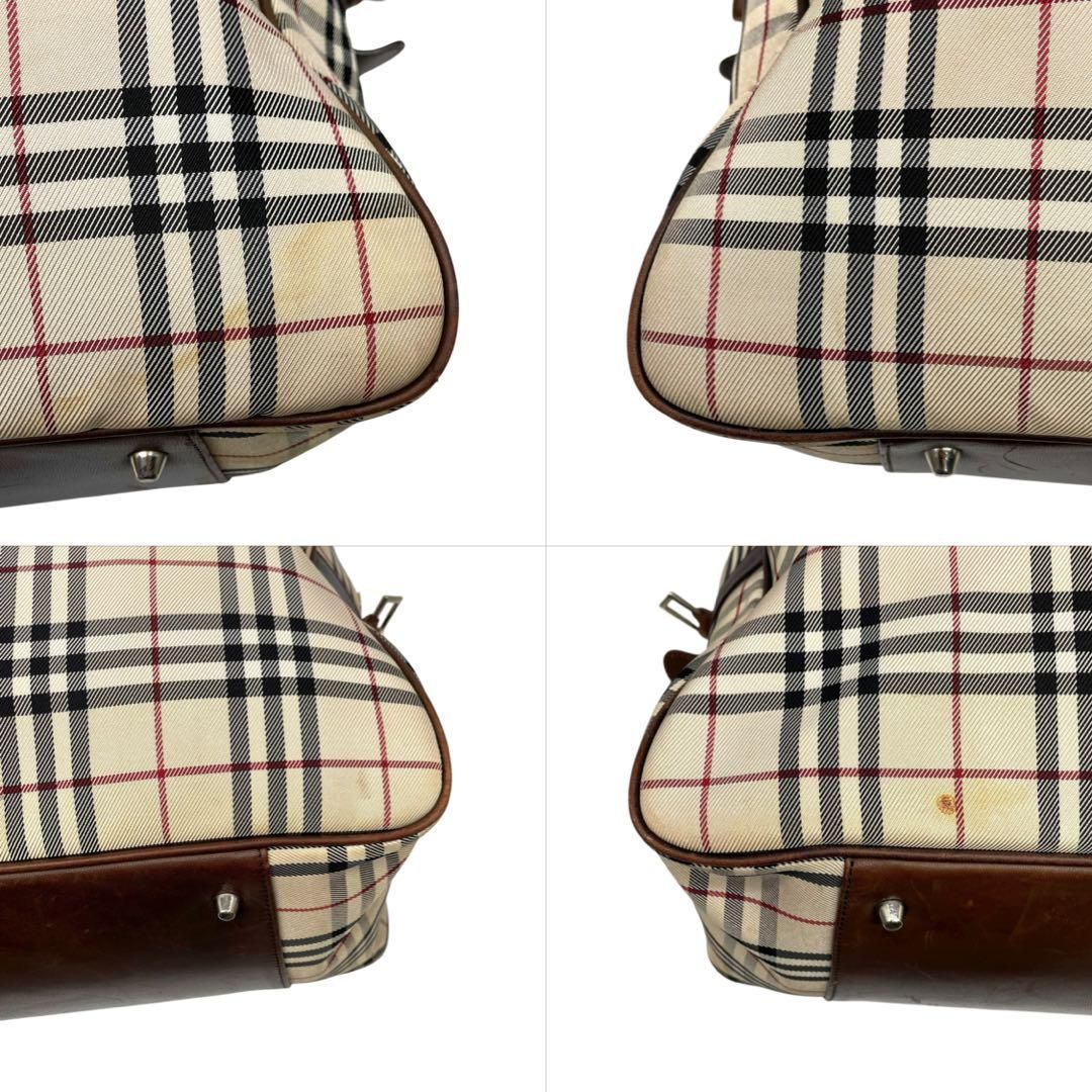 バーバリー 2WAYボストンバッグ ショルダー ノバチェック 大容量 BURBERRY バーバリー ノバチェック 2WAY ボストンバッグ キャンバス