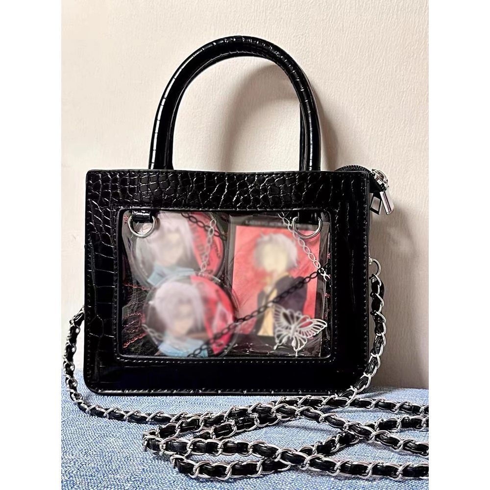 ☆ ブラック ☆ アリゲーター ☆ 痛バッグ ショルダー ミニ