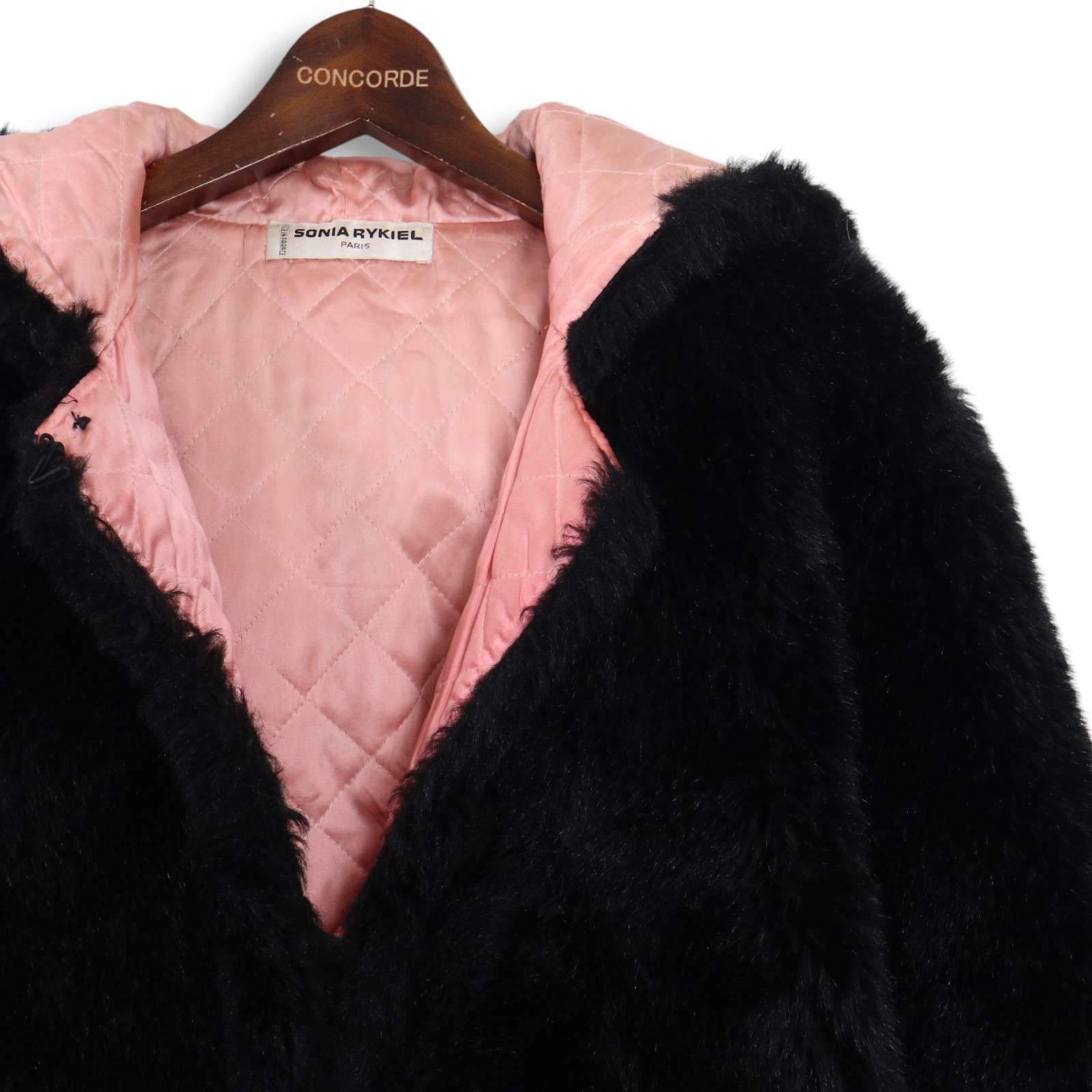ソニアリキエル　パリス　フランス製　エコファーコート　38 希少 80s~90s☆ SONIA RYKIEL ビンテージ ソニアリキエル フランス製