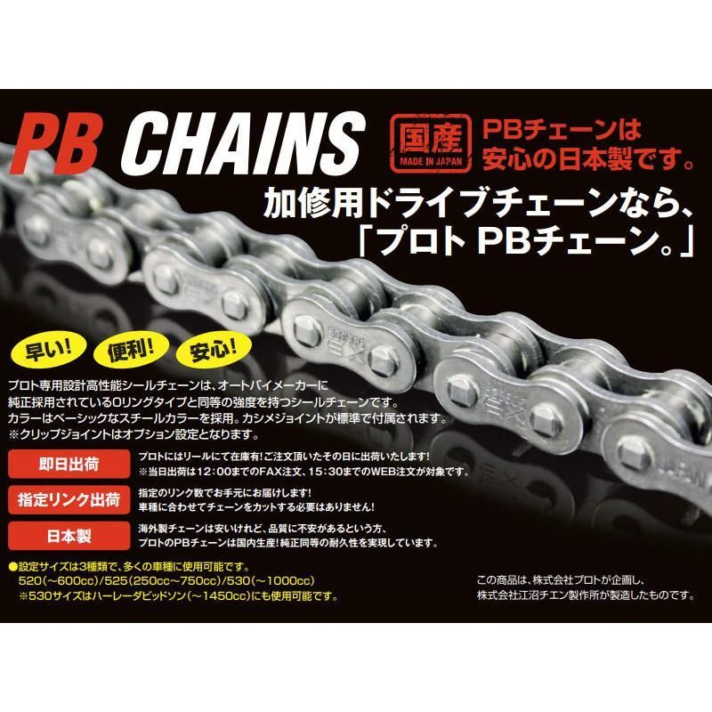 ZXR400/ZXR400R(91-99) 用ドライブチェーン 520-110L(Oリングシールチェーン)｜PLOT×江沼(EK)コラボ - メルカリ