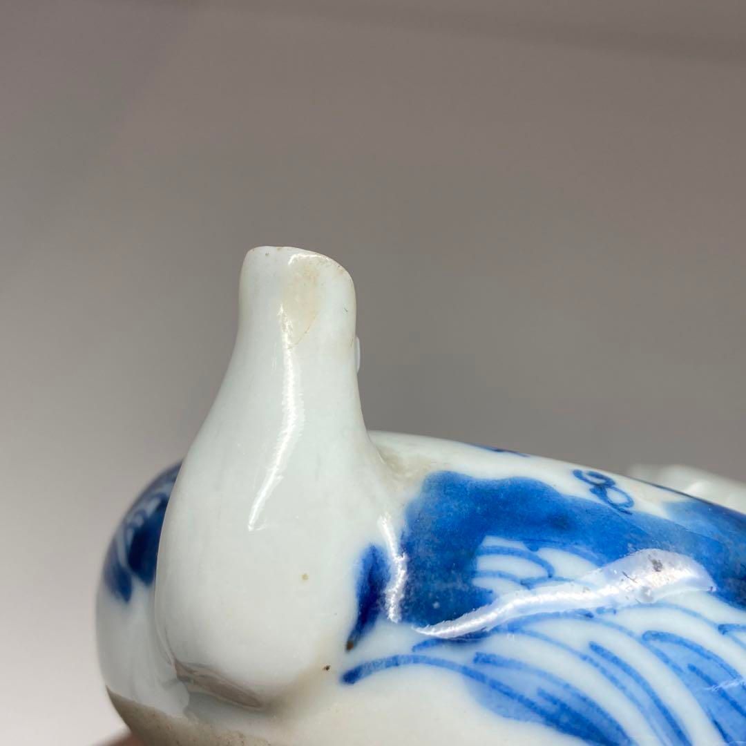 中国清時代 青花水滴 横幅約11㎝ 東Y5-1215☆2Fタニチ - メルカリ