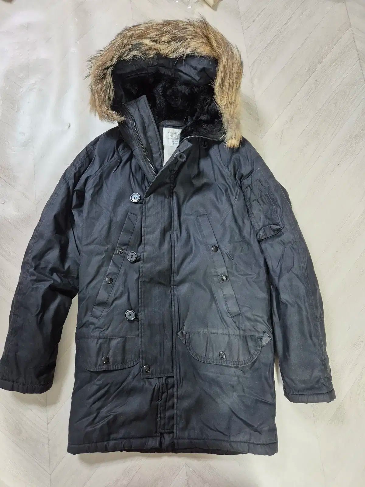 正規品 AKM X しゃべる ゴールデン フリース N3B コールド パーカー コヨーテ ファー