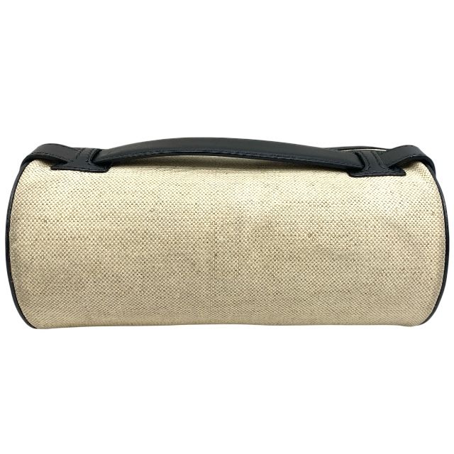 バーバリー 4074968 バレルバッグ ポーチ バニティ ハンドバッグ ショルダーバッグ レザー キャンバス アイボリー BURBERRY