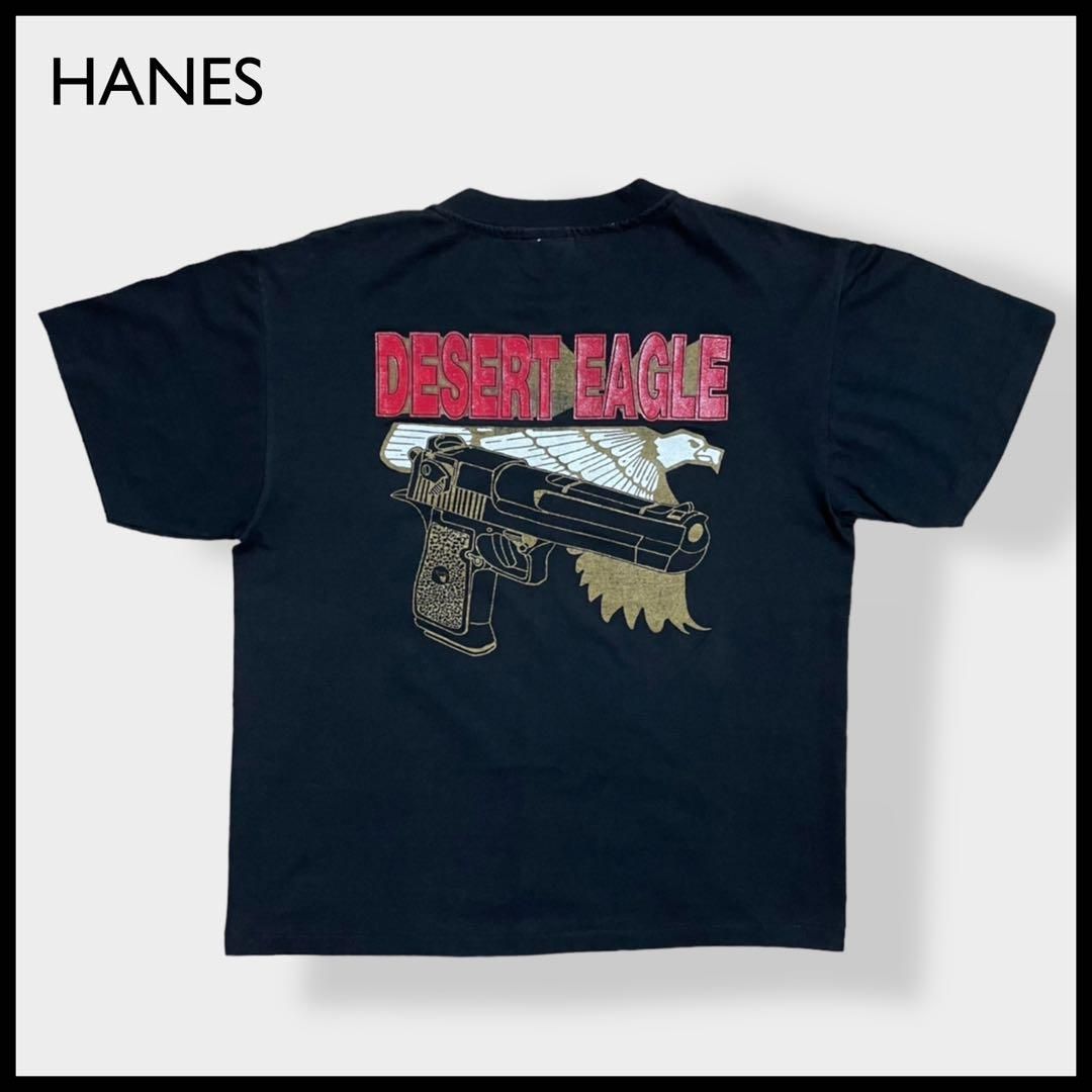 【HANES】90s 企業系 ワンポイント Tシャツ シングルステッチ L