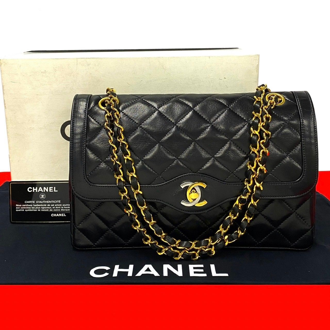 極 美品 カード シール 袋 箱付 1番台 CHANEL シャネル マトラッセ 