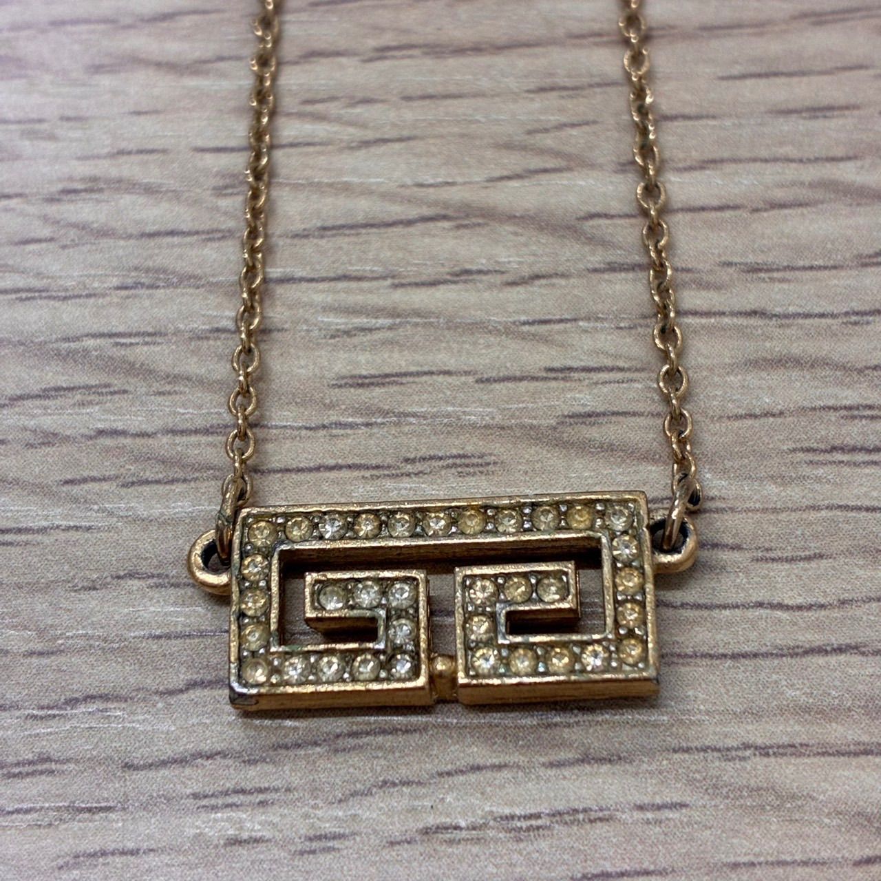 Y0908]GIVENCHY ジバンシー ヴィンテージ ロゴ ネックレス