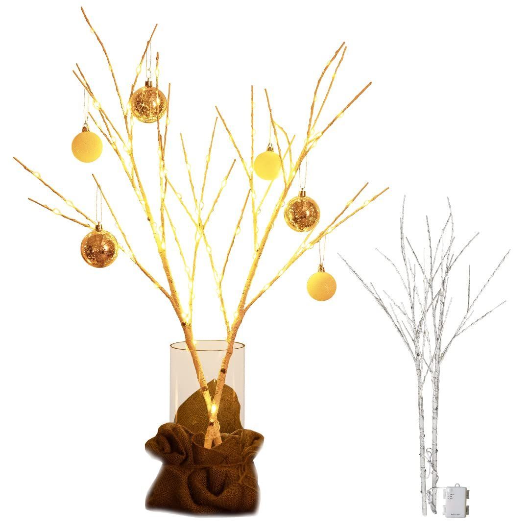 クリスマスツリー ブランチツリー【80cm 温暖色 2本組】白樺 枝ツリー ライト LED イルミネーション Branche(R) 樅