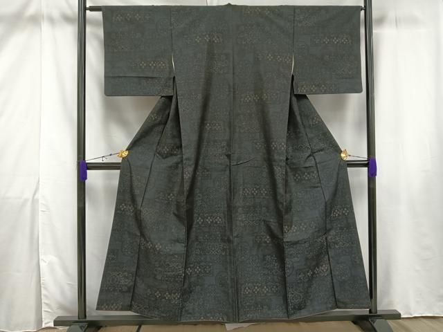 平和屋着物□本場大島紬 更紗草花文 黒地 正絹 逸品 AAAU2302mf - メルカリ 