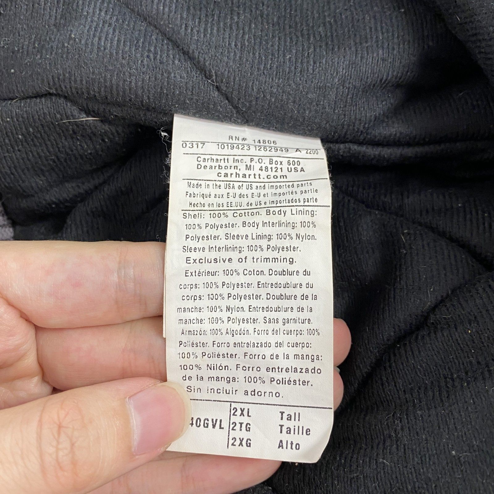 古着 Carhartt カーハート アクティブジャケット アクティブパーカー ダック地 グレー 2XLサイズ KANDAIZUMI_COM