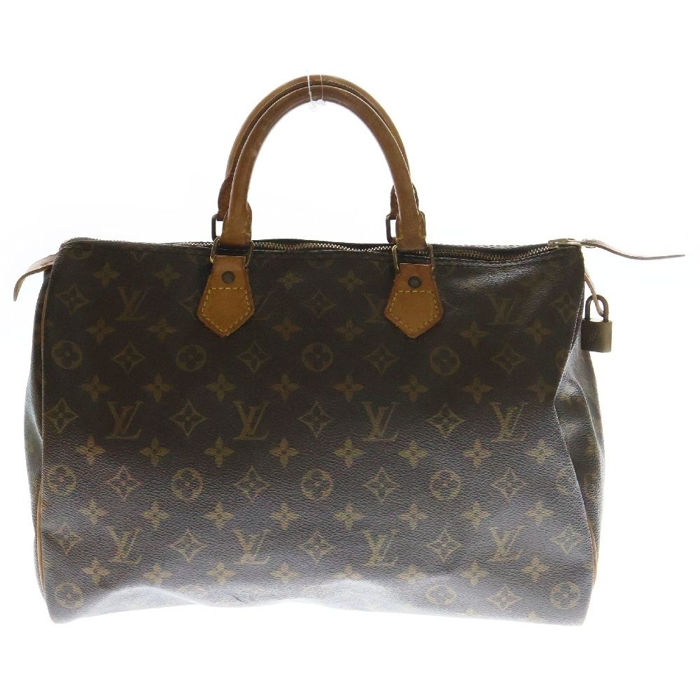 LOUIS VUITTON ルイヴィトン モノグラム スピーディ35 ブラウン PVC ボストンバッグ ハンドバッグ M41524