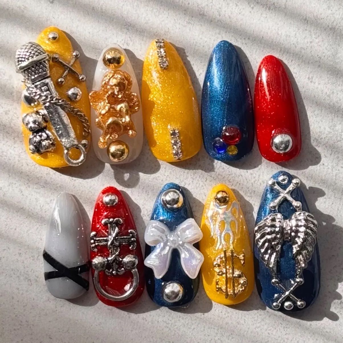 現品】ネイルチップ 痛ネイル 概念ネイル ヒプマイ ヒプノシスマイク