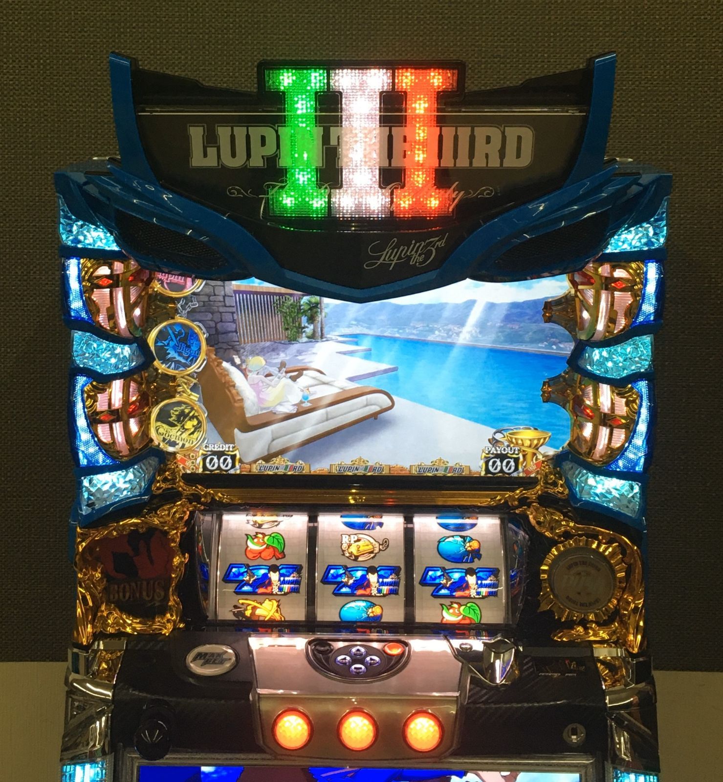 パチスロ 実機 ルパン三世 イタリアの夢H5 送料無料 コイン不要機付 パチスロ 実機 ルパン三世 イタリアの夢H5 送料無料 コイン不要機付
