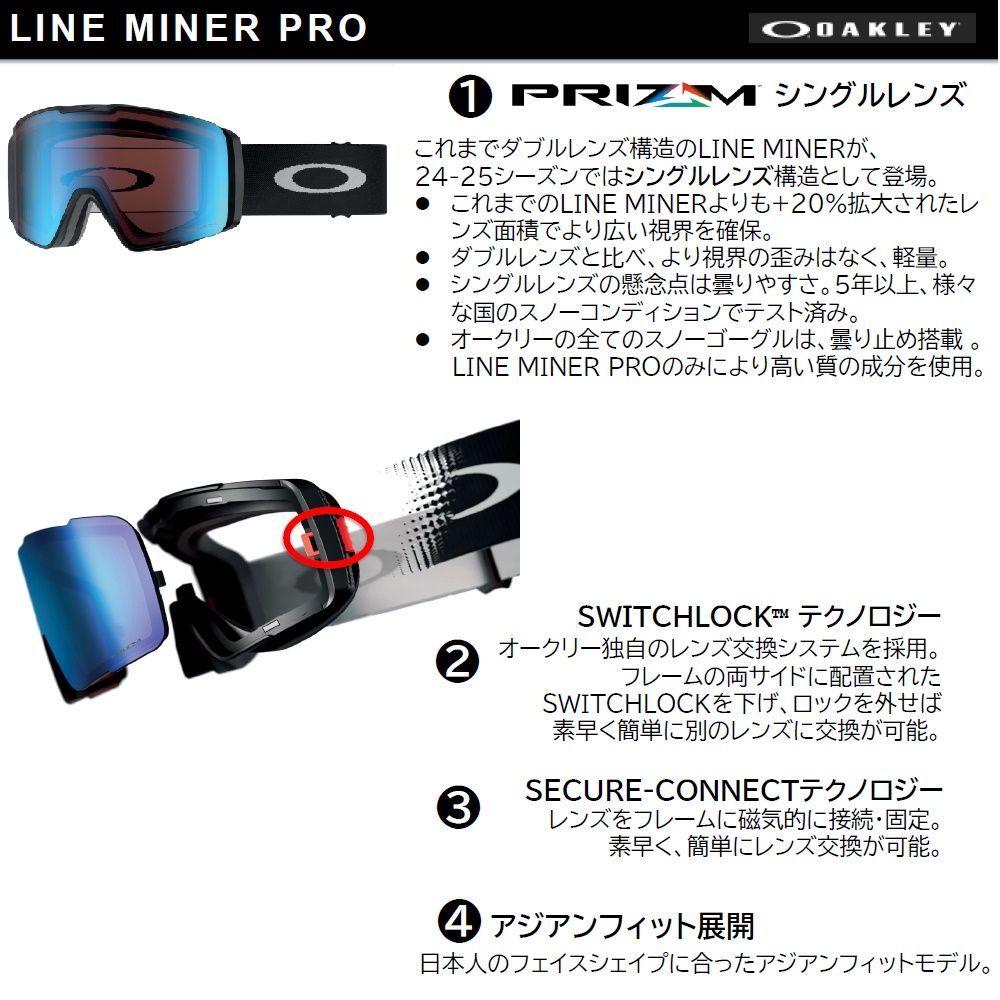 未使用 OAKLEY LINE MINER PRO M レンズ ICED 新品】26 OAKLEY LINE MINER PRO M - MATTE BLACK - PRIZM ROSE