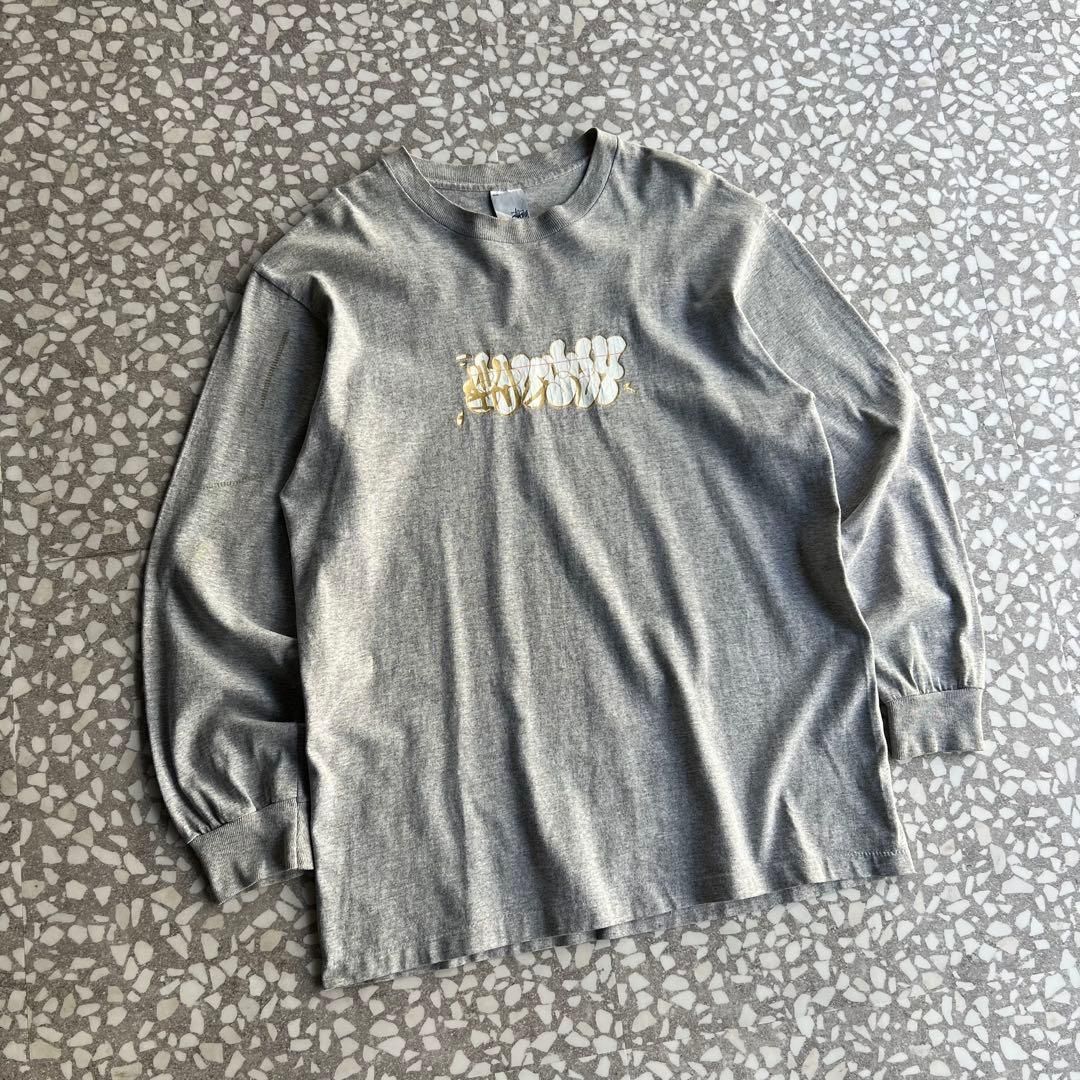 STUSSY / 00's usa製 Design logo ls T-shirt【オールドステューシー