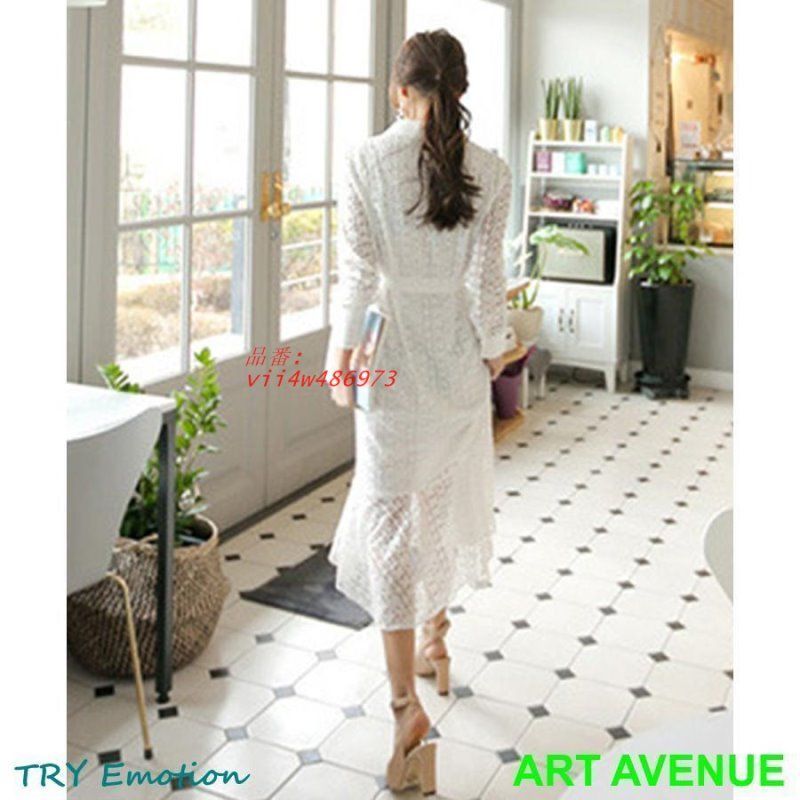 マーメイド総レースシャツワンピース