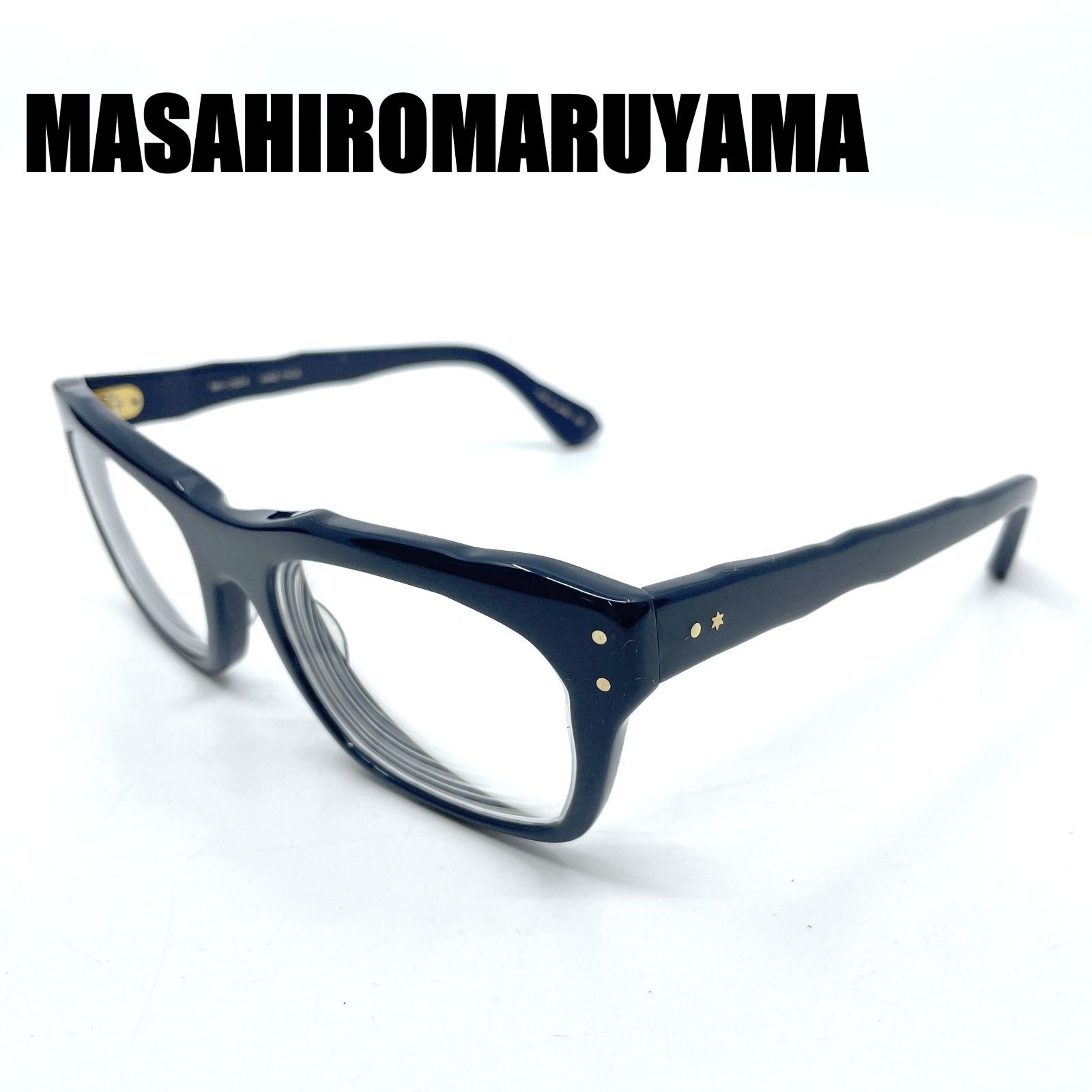 美品　度有り　MASAHIROMARUYAMA　MM-0003　ブルー　眼鏡 美品 度有り MASAHIROMARUYAMA MM-0003 ブルー 眼鏡 - メルカリ