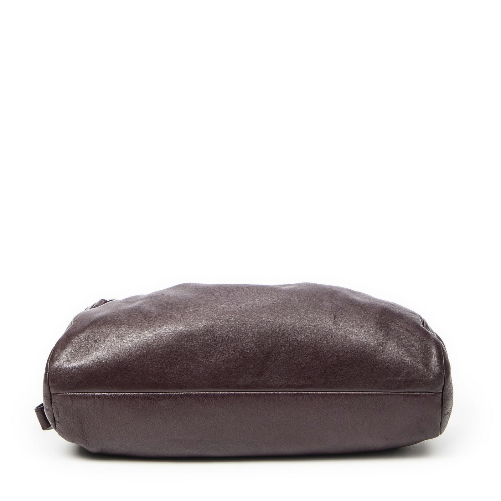 LOEWE ロエベアナグラムプレートショルダーバッグバーガンディナッパレザーA