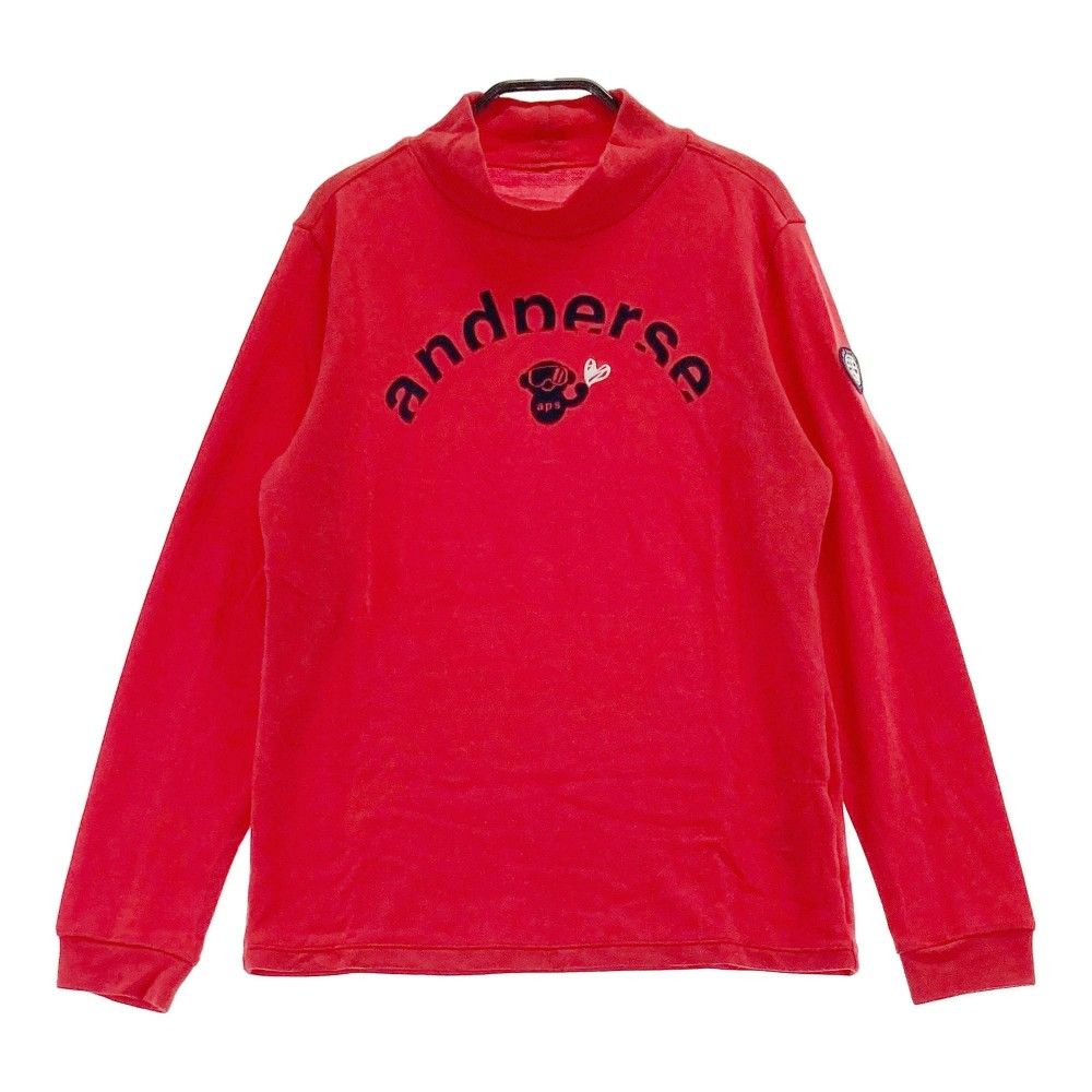 サイズ：L AND PER SE アンパスィ 2022年モデル ハイネック 長袖Tシャツ アンパンジー  レッド系 [240101347459]# ゴルフウェア レディース ストスト
