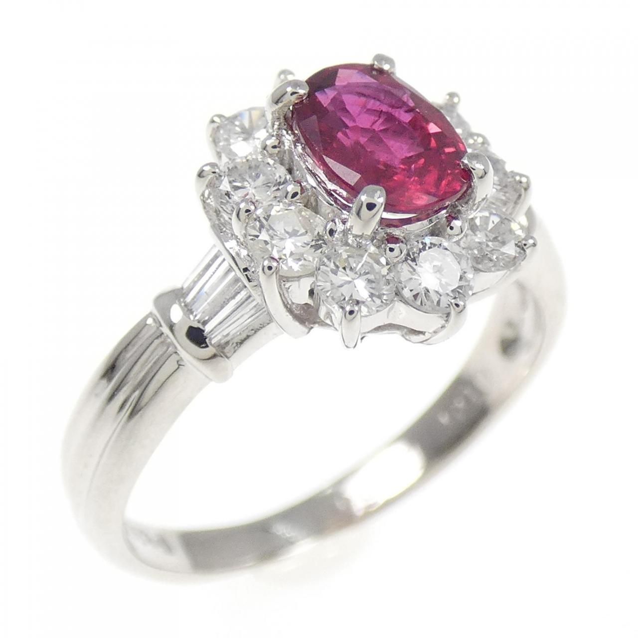 PT900 ルビー リング 0.65CT - メルカリ 