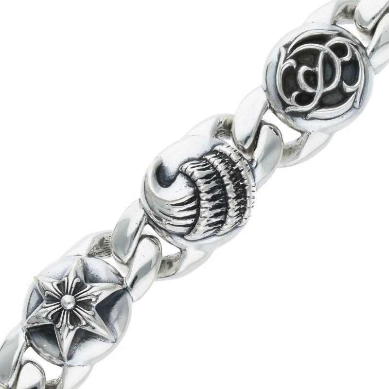 シルバー　クロム　ブレスレット メンズ CHROME HEARTS 新作クロムハーツブレスレットメンズシルバー人気