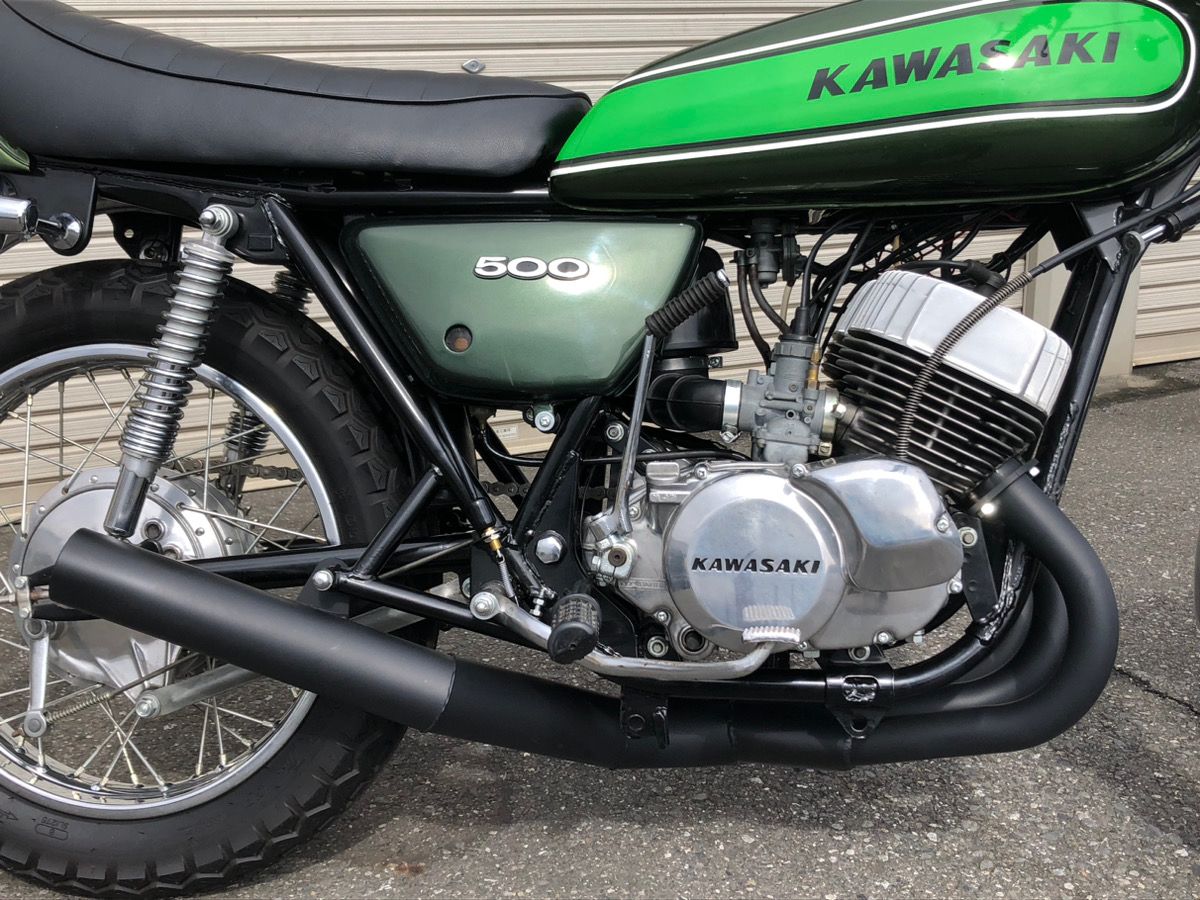 KAWASAKI 500SS(H1) エルサウンド ショート管 マフラー ブラック【500SS(H1)】 ACP カワサキ バイク KAWASAKI 500SS(H1) エルサウンド ショート管 マフラー