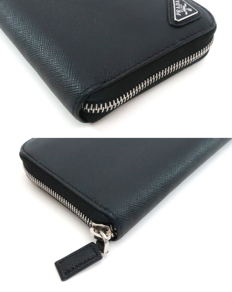 PRADA プラダ サフィアーノ トライアングル ジップ アラウンド長財布