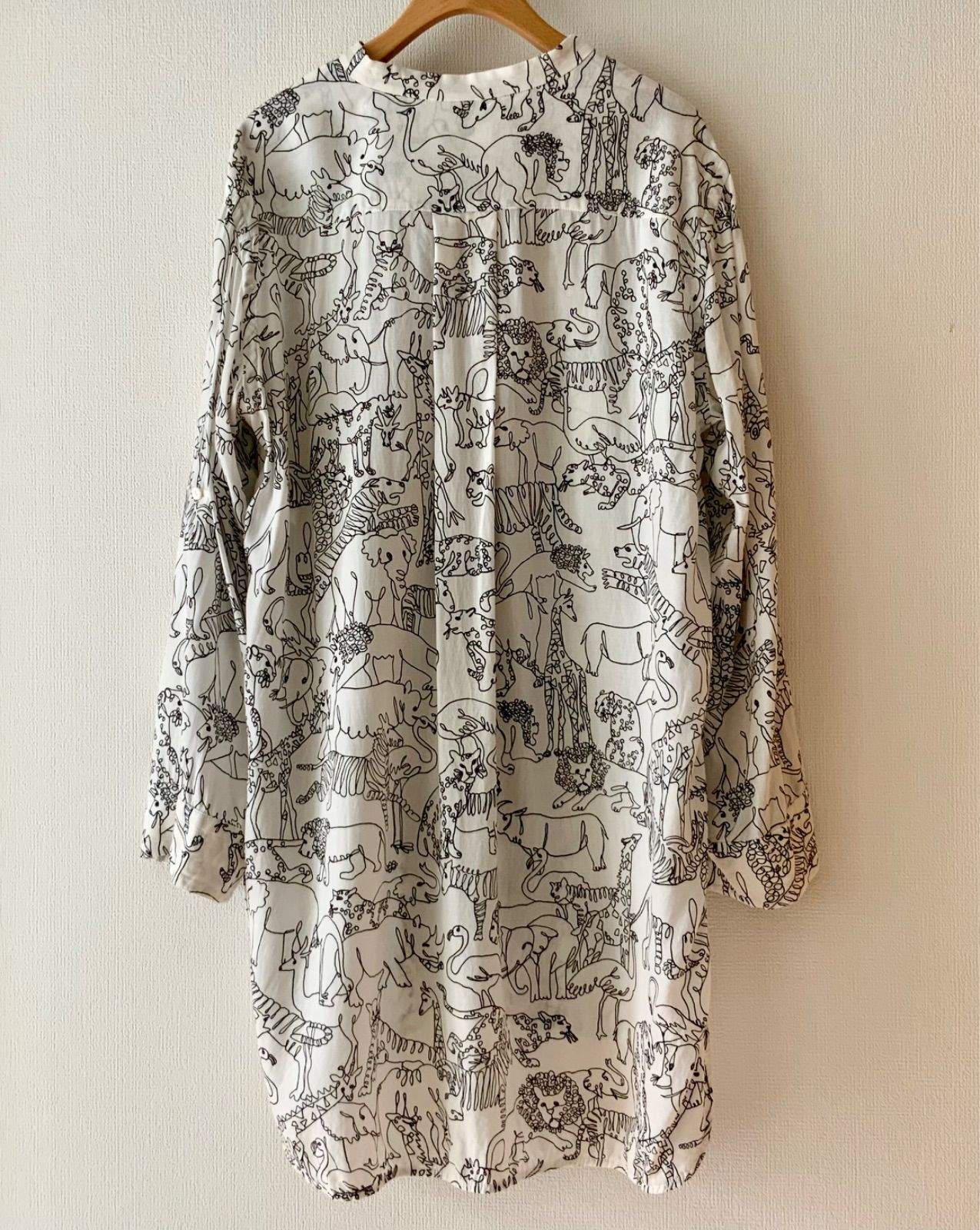 【極美品】UNITED ARROWS リバティ柄バンドカラーブラウス WEB限定】バンドカラーブラウス/リバティプリント