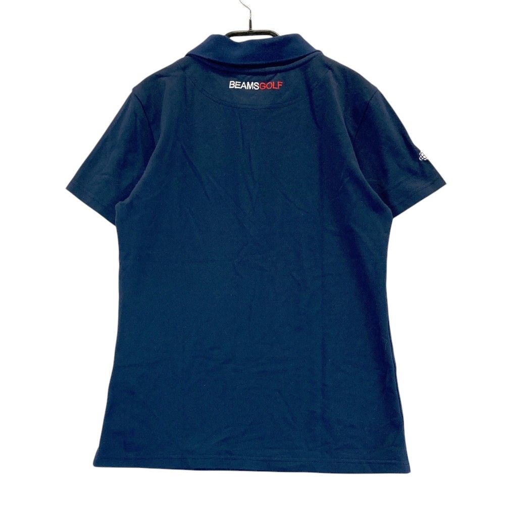 サイズ：M BEAMS GOLF ビームスゴルフ  襟付き 半袖Tシャツ  ネイビー系 [240101449299] ゴルフウェア レディース ストスト BEAMS GOLF ビームスゴルフ 襟付き 半袖Tシャツ ネイビー系