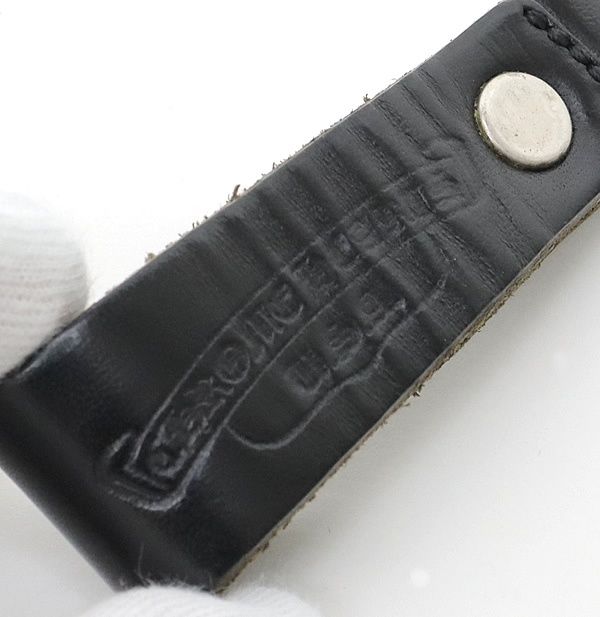 CHROME HEARTS 銀座店 クロムハーツ Dリング ストラップ メンズ レザー シルバーSV925 黒 101388 Chrome Hearts - CHROME HEARTS 銀座店 クロムハーツ Dリング