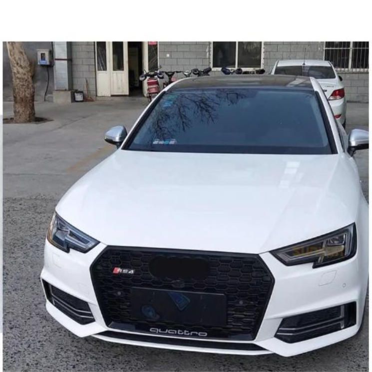 アウディA4 B9 RS4グリルネット2017 2019年式フロントバンパーABSメッシュグリル改造パーツです FFCRYSTALESIA_COM