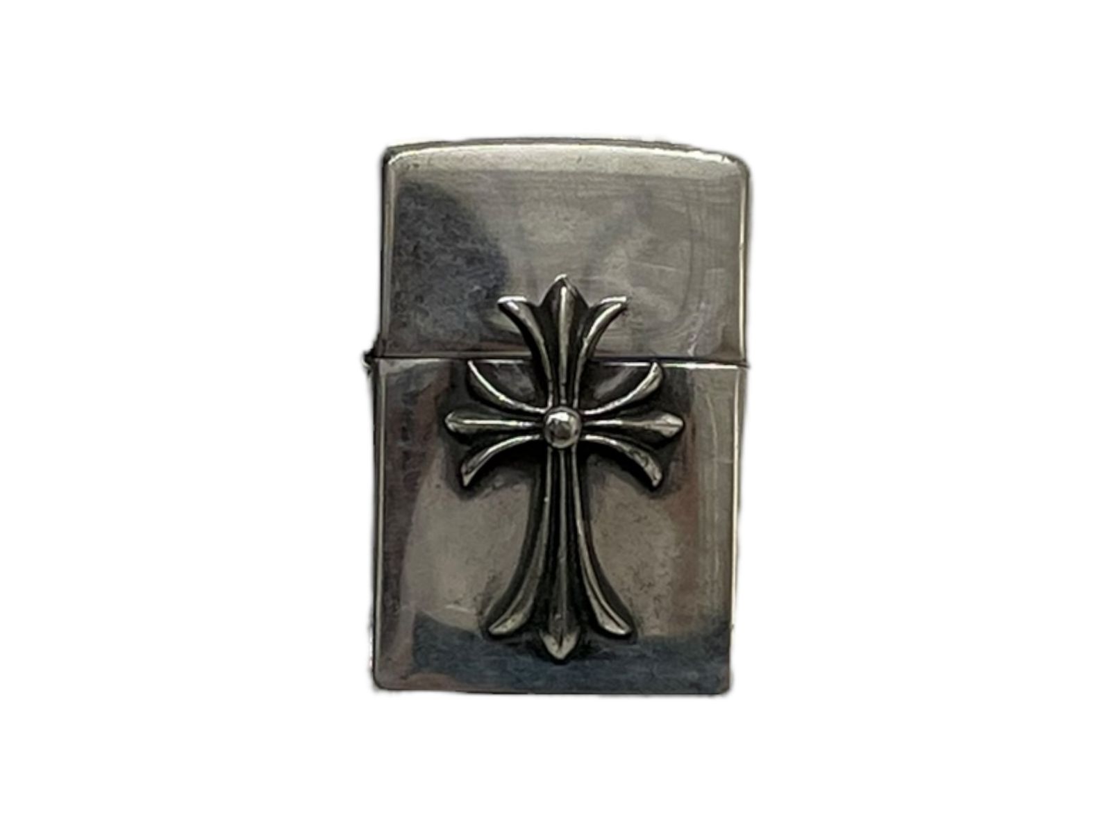 zippo ジッポー オイルライター クロス メタル貼り 2000年製 シルバー 雑貨|036