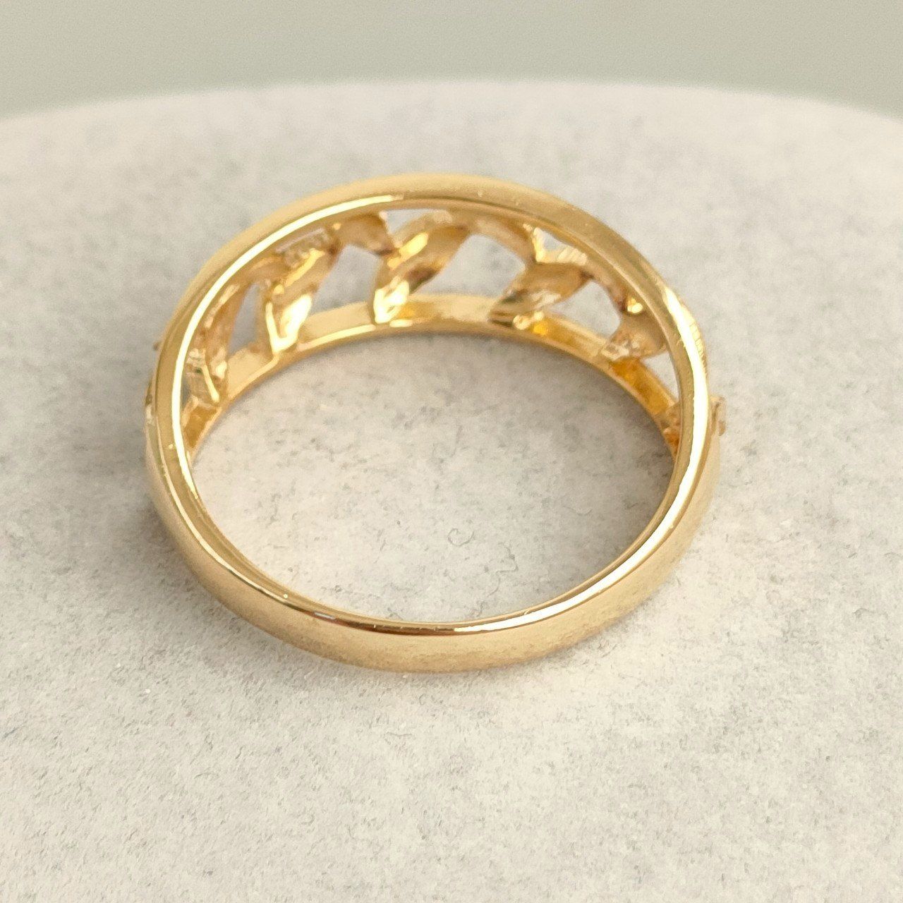 ジュエリーマキ★K18リング＆天然石/ヴィンテージ 18金 K18 ジュエリーマキ デザインリング 2.53g 11～12号 B957