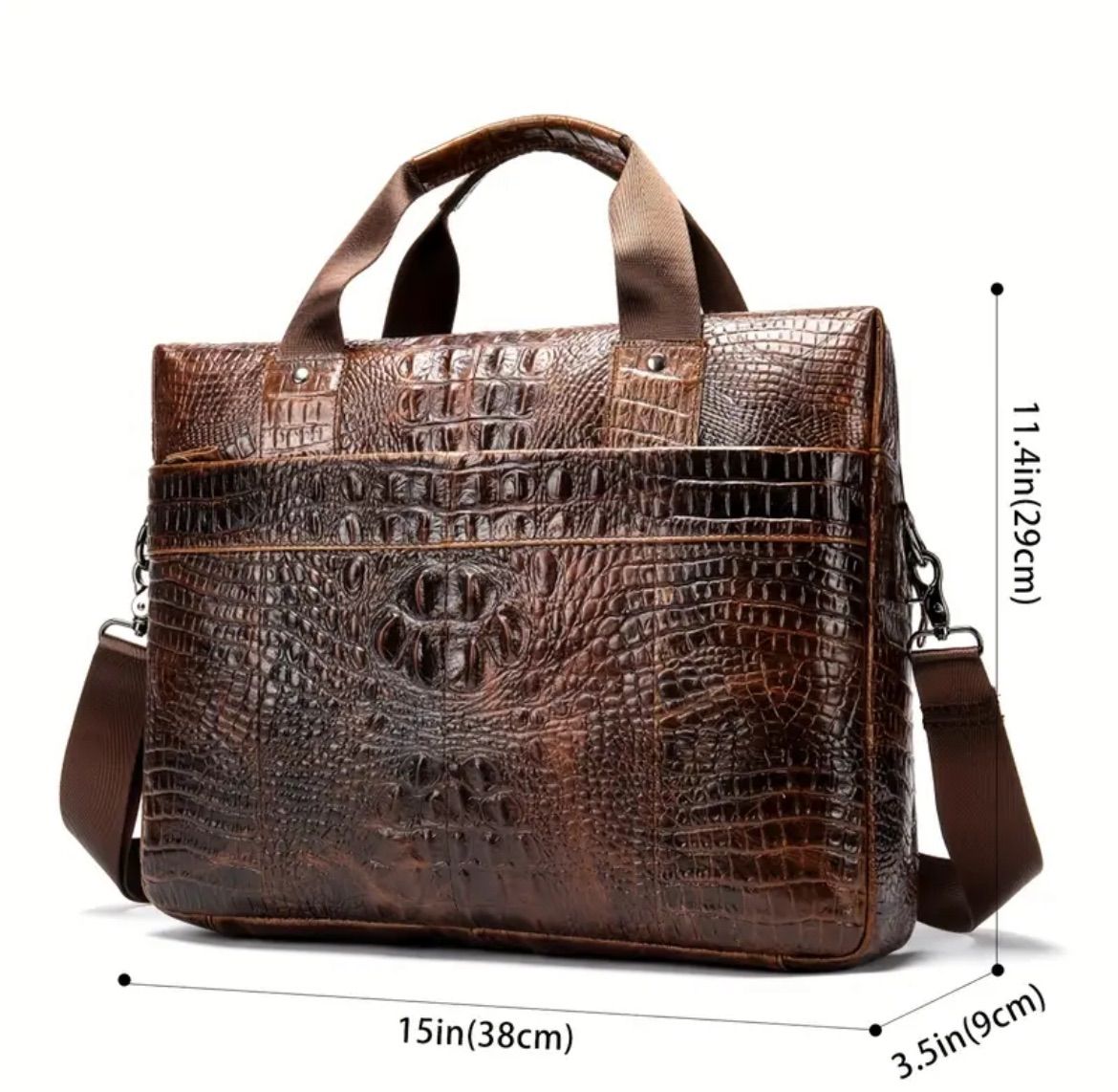 牛革のクロコダイル模様のショルダーバッグ価格11700円で4色から選べます。