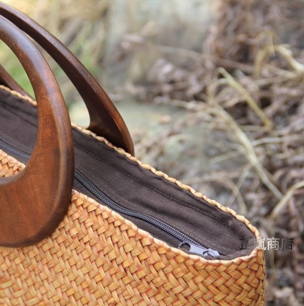 新品 夏最適 竹編み上げ カゴバック 手作りバスケット お洒落