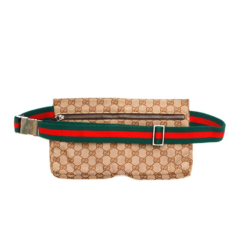 GUCCI グッチ ウエストバッグ GGキャンバス シェリーライン - メルカリ