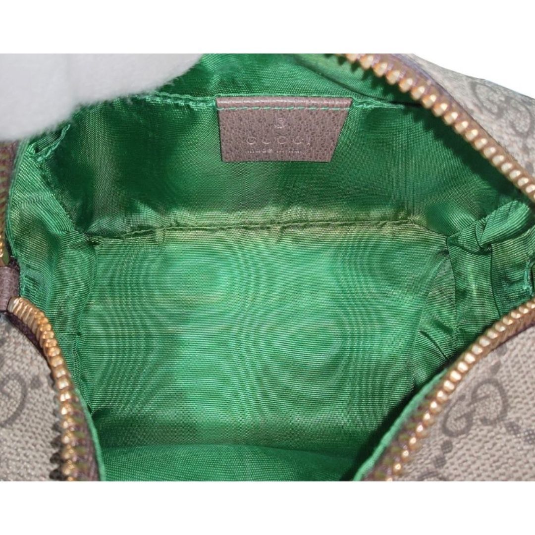 GUCCI グッチ GGスプリーム スクエア ポーチ コスメポーチ ベージュ