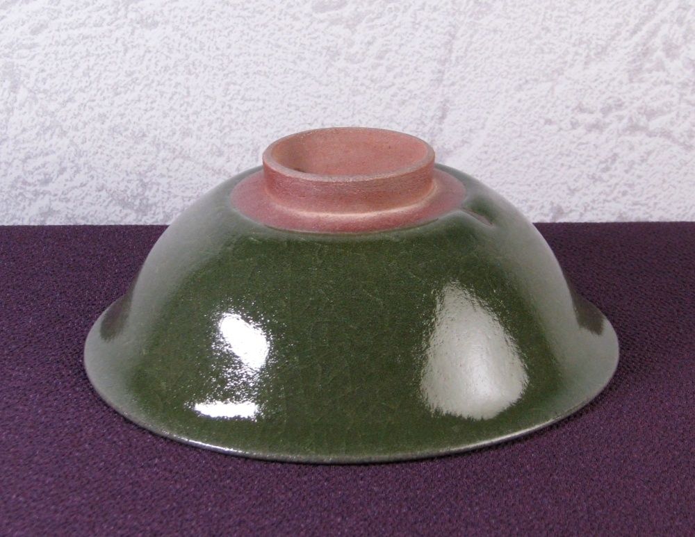 人間国宝 中島宏作 青磁小鉢 幅：15.5cm 美品 共箱・栞付/25i027