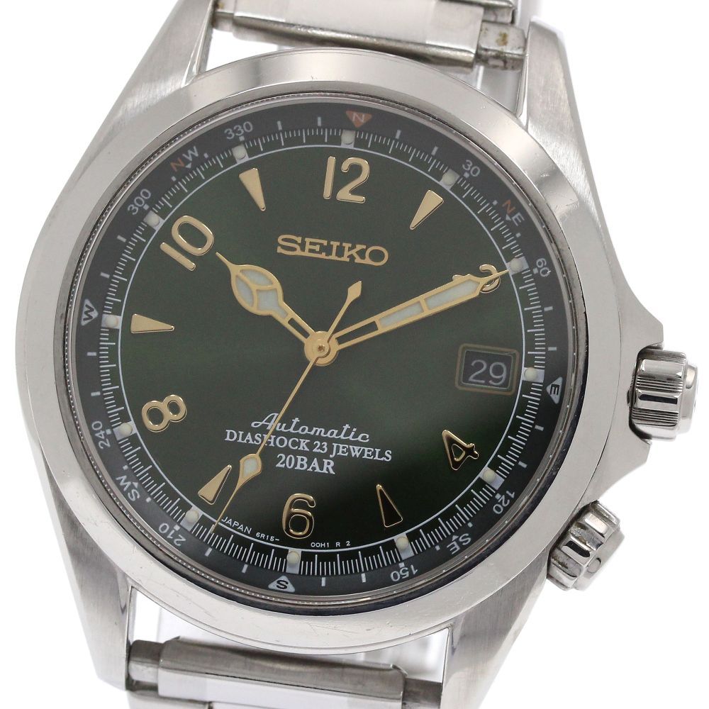 廃盤 SEIKO アルピニスト 6R15 SARB017 セイコー メカニカル アルピニスト SARB017 グリーン文字盤 6R15