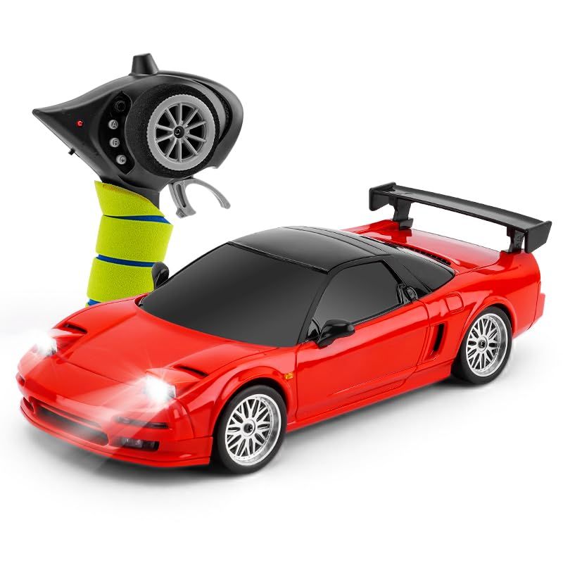LDR|C 1|18ドリフトカー NSXラジコンカー RWD後輪駆動 ドリフト走行 2.4GHz比例制御 リトラクタブルヘッドライト ジャイロ付き 車おもちゃ
