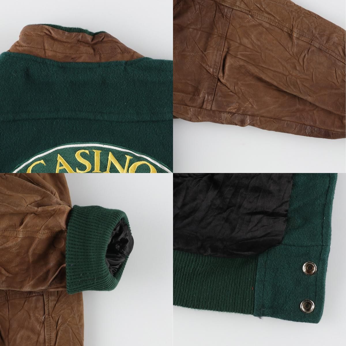 古着 ~90年代 CASINO NIAGARA 袖革ウールスタジャン アワード 