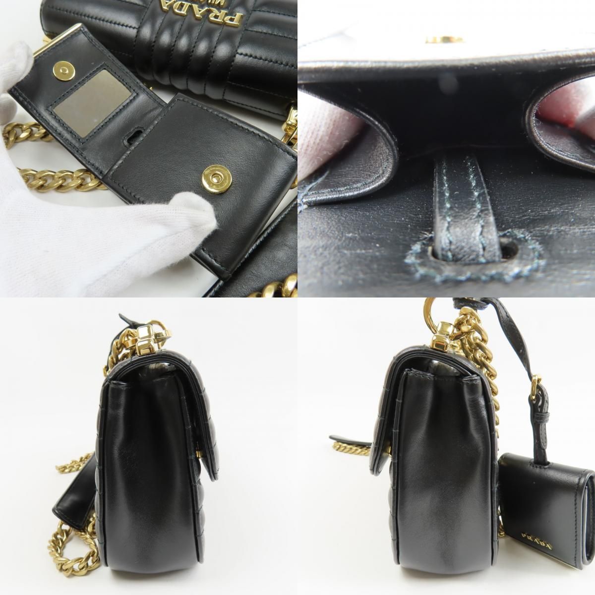 PRADA チェーンショルダーバッグ 78354 PRADA プラダ ダイアグラム チェーンショルダーバッグ
