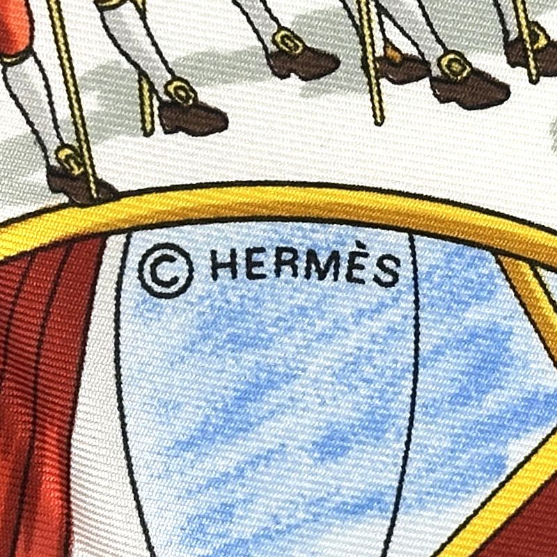 エルメス カレ90 モスクワ大行進　シルク100%美品 HERMES エルメス スカーフ カレ90 GRAND CORTEGE A MOSCOU