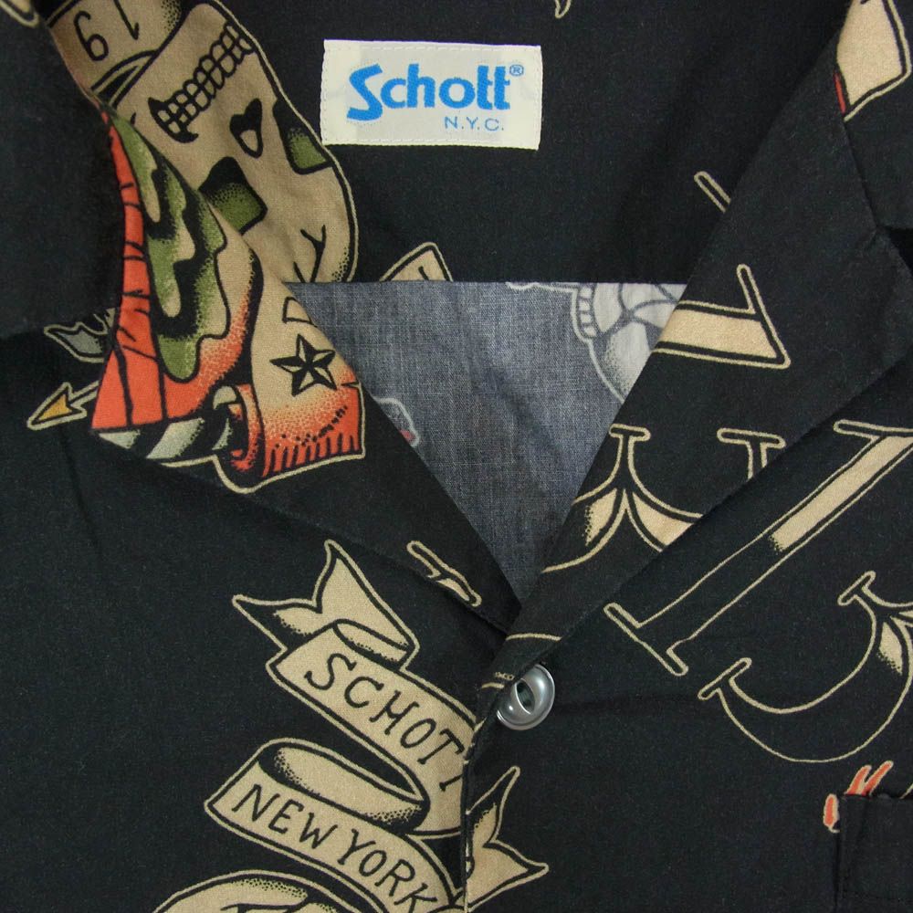 schott ショット HAWAIIAN LS SHIRT TATTOO ハワイアン タトゥー