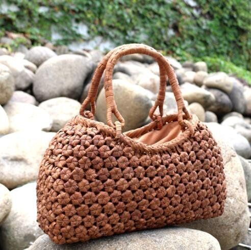 手編み山葡萄籠バッグ バスケット籐かご