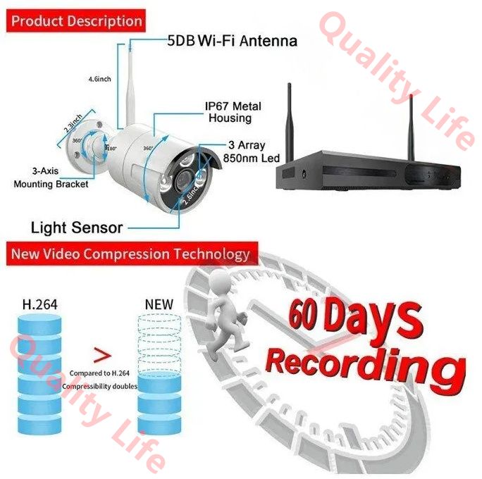 屋外IP66防水 遠隔監視-動体検知