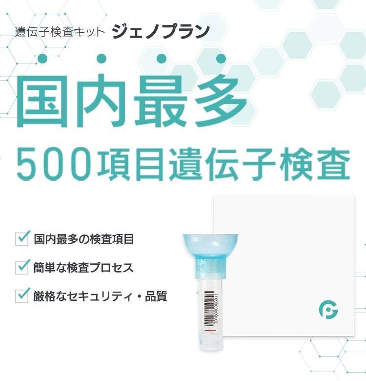 ジェノプラン　DNA検査キット　500項目