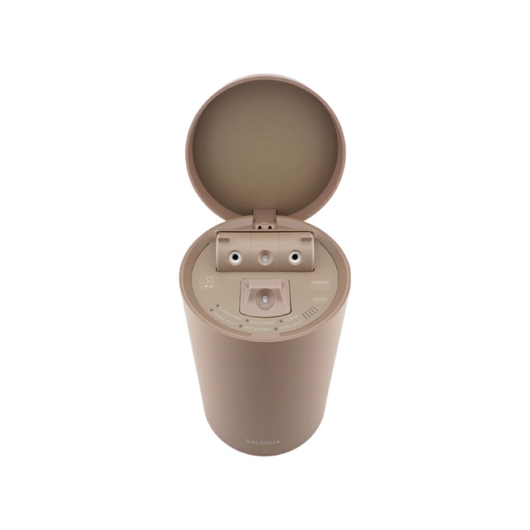 サロニア ピュアブライトスチーマー ベージュ クレンジング スキンケア 化粧水ミスト 温スチーム 冷ミスト 大阪倉庫