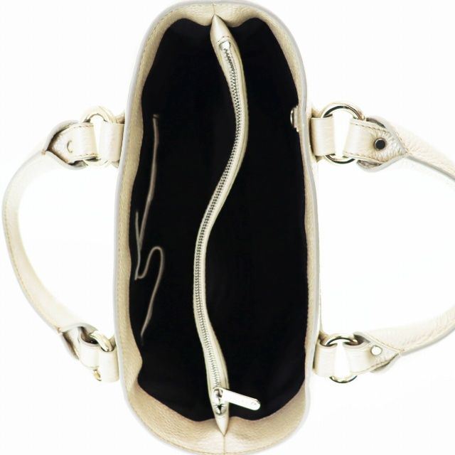 セリーヌ CELINE メタリック レザー ブギー ハンド バッグ シルバー 