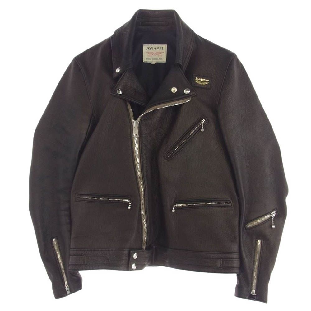 Lewis Leathers サイクロン 38 ダブルライダースジャケット 黒 ルイス