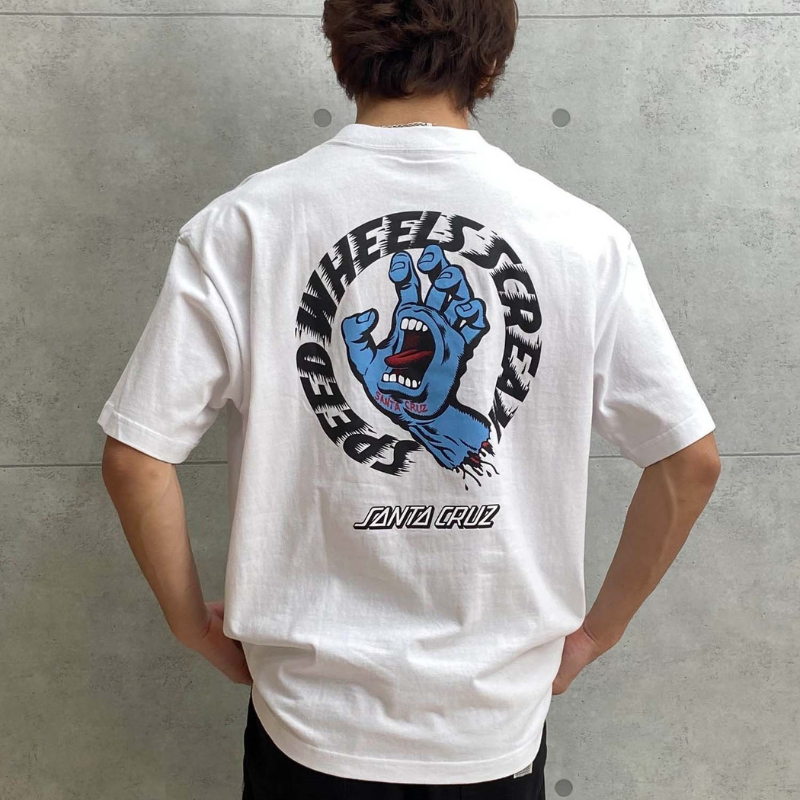 【ムラスポ公式】SANTACRUZ サンタクルーズ Tシャツ スクリーミングハンド SPEED WHEELS SCREAM スピード ウィール スクリーム バックプリント 502241407 メンズ レディース